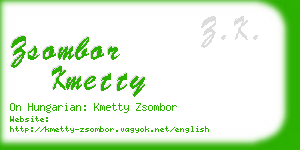 zsombor kmetty business card